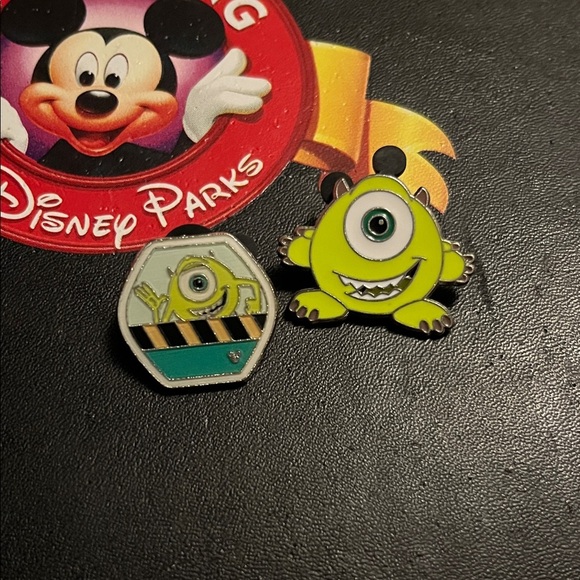 Disney Parks Mike Wazowski Pin Set - Green and Black - Picture 1 of 3